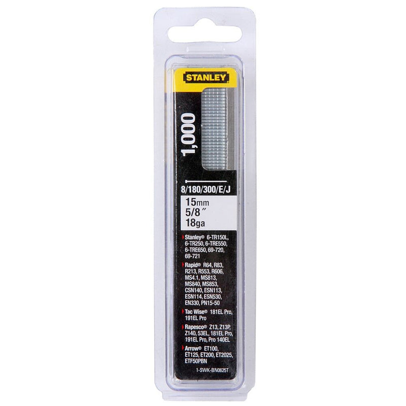 Tűzőszeg "J"15mm (8/180/300/E) 1000db (STANLEY 1-SWK-BN0625T)
