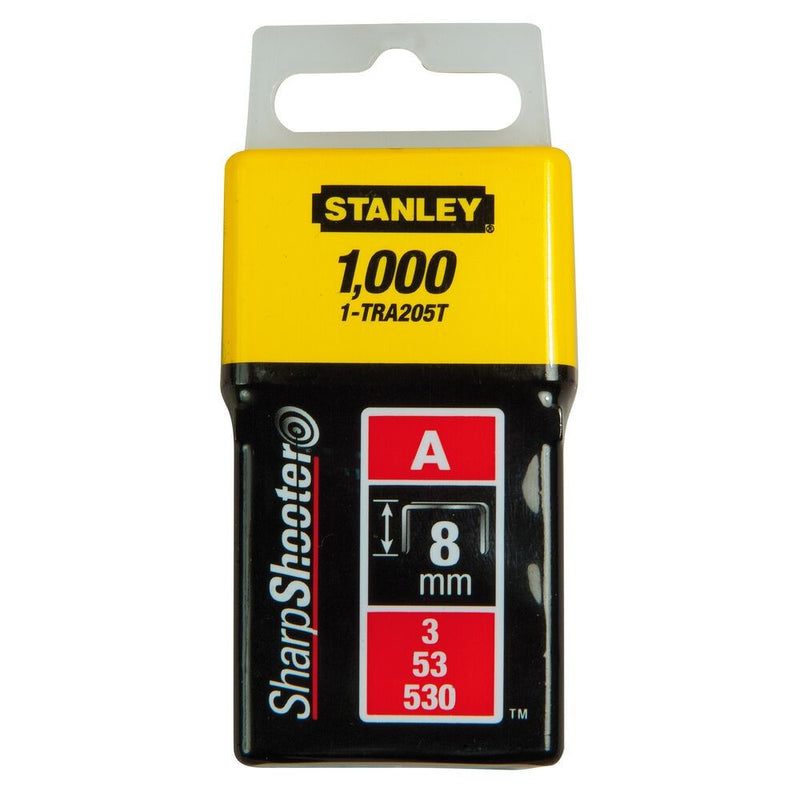 Tűzőkapocs "A" 8mm (3/53/530) 1000db (STANLEY 1-TRA205T)