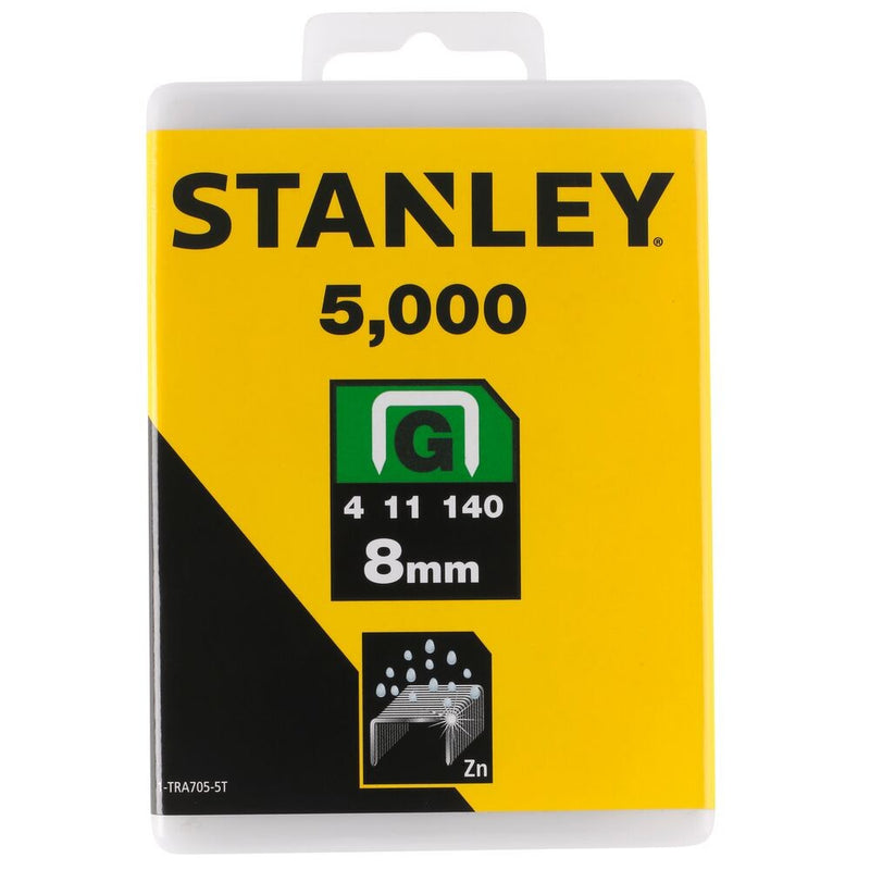 Tűzőkapocs "G" 8mm (4/11/140) 5000db (STANLEY 1-TRA705-5T)
