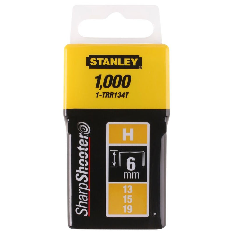 Tűzőkapocs "H" 6mm (13/15/19) 1000db (STANLEY 1-TRR134T)
