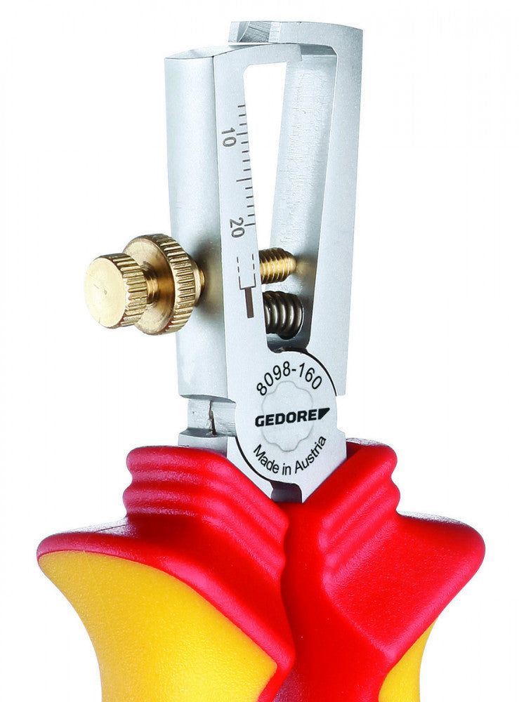 VDE cable stripping pliers with insulated handles (GEDORE VDE 8098-160 H)