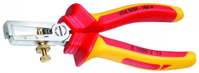 VDE cable stripping pliers with insulated handles (GEDORE VDE 8098-160 H)