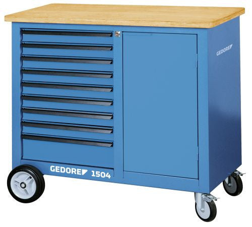 Rolling workbench with 9 drawers 985x1100x550mm (GEDORE 1504 0810)