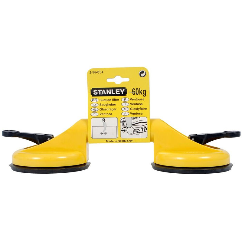 Vacuum Glass Lifter, Two-headed, 120mm head diameter, max 60kg (STANLEY 2-14-054)