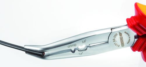 VDE multi-purpose pliers, bent, length: 200mm, 2K-handle (GEDORE VDE 8131 AB-200 H)