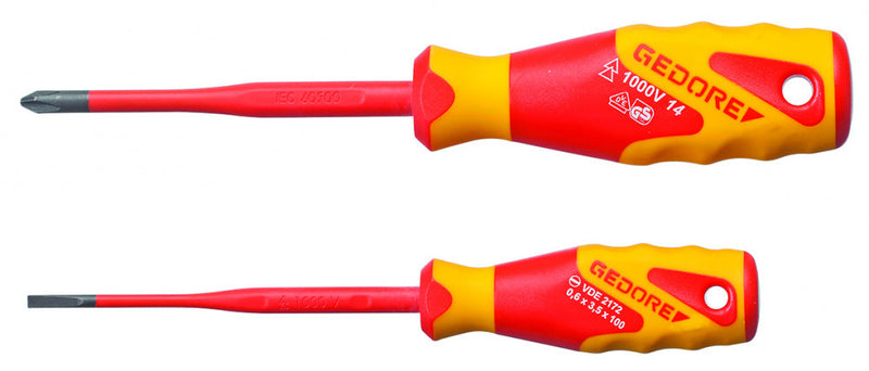 VDE Screwdriver Set SLIM DRIVE 2-piece (GEDORE VDE 2162-2172 PH-02)