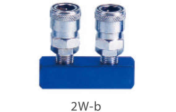 Air Manifold 2-way quick connector and 1/4" female threaded (2W-B)
