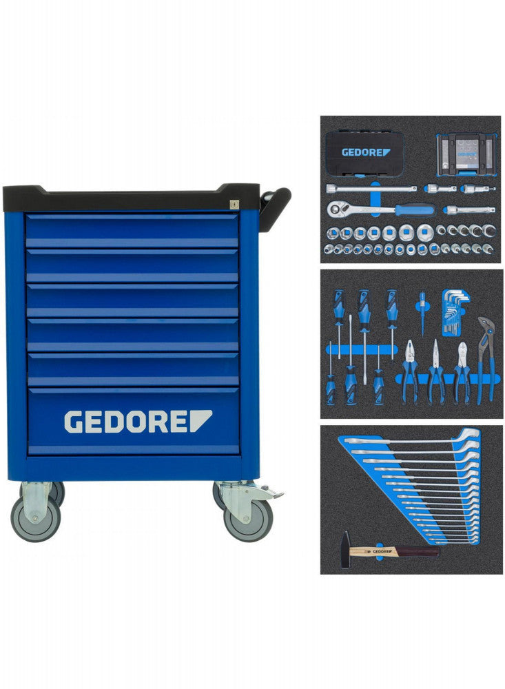 Workster smartline BLACK EDITION szerszámkocsi 172 részes szerszámkészlettel (GEDORE WSL-M-TS-172)
