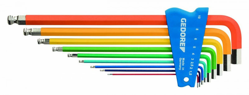 Colour hex key set 9-piece (GEDORE H 42 CKEL-09)