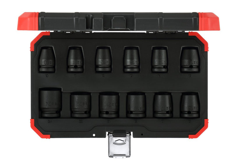 1/2" Reinforced Socket Set, 12-piece, 10-24mm (GEDORE R63003012)