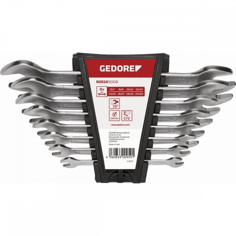 Combination Spanner Set 6-22 mm 8 Pieces (GEDORE R05105008)