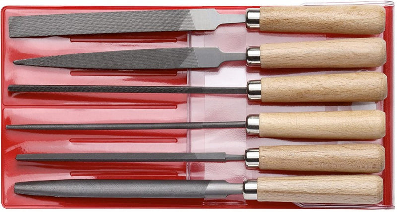 Mechanic's needle file set, length: 177 mm, 6-piece (GEDORE R93000006)