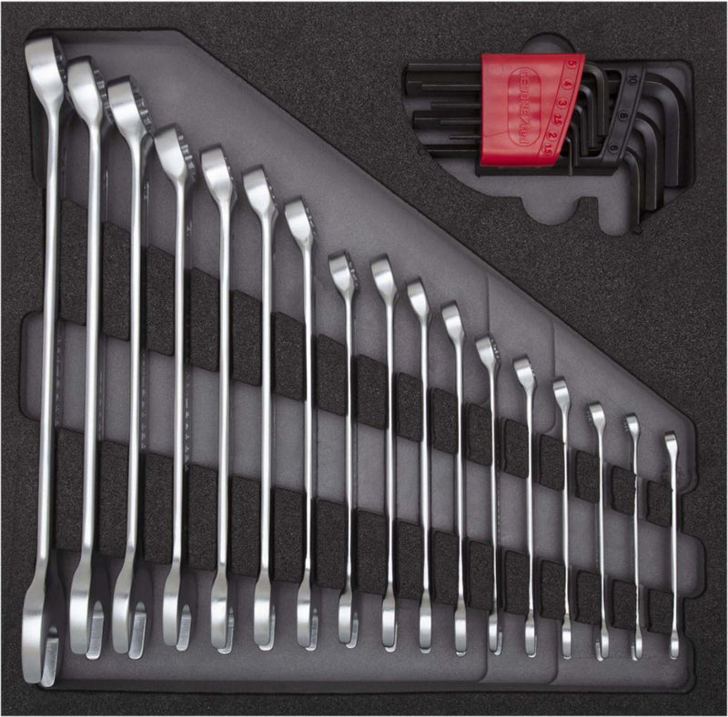 Combination spanner set in module 6-24 mm + Hexagon key set 26 pcs (GEDORE R22250000)
