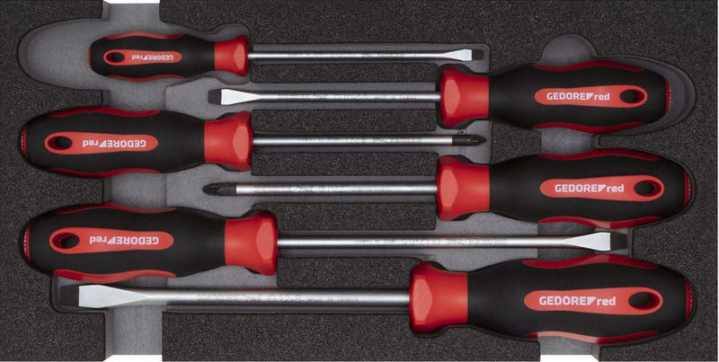 Screwdriver set in module slotted+PZ 6-piece (GEDORE R22150014)