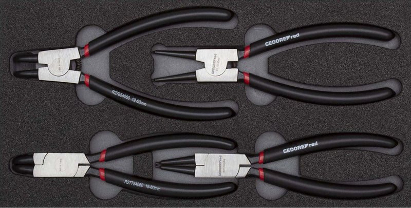 Circlip plier set in module 4 pcs (GEDORE R22150017)