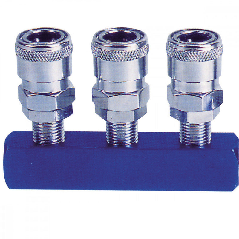 Air Distributor 3-way quick connector and 1/4" female thread (NUT) (3W-B)