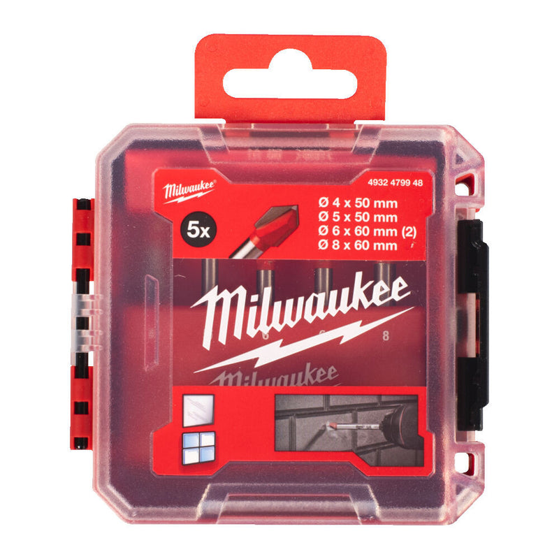 Üveg-és csempefúró készlet 5 db (MILWAUKEE 4932479948)