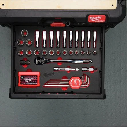 PACKOUT™ 1/2'' Racsni,- Bit és Imbusz készlet 70 részes - habbetétben (MILWAUKEE 4932480716)