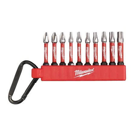 Karabineres Shockwave bit 10 részes (MILWAUKEE 4932480941)