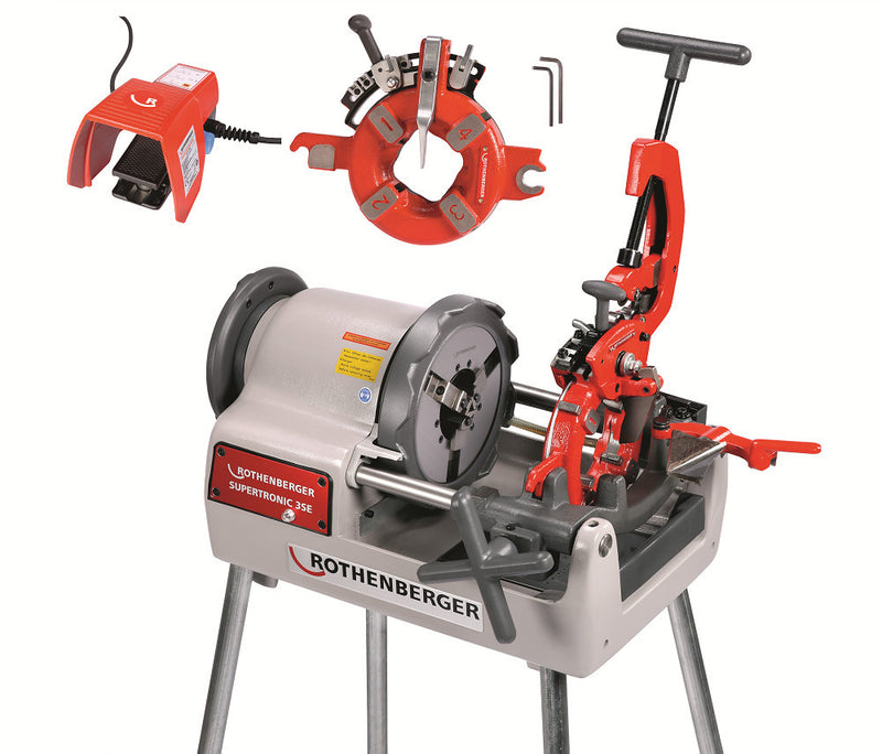 Elektromos menetmetsző gép SUPERTRONIC 4 SE, BSPT R (1/2"-4") 230V (ROTHENBERGER 56465)