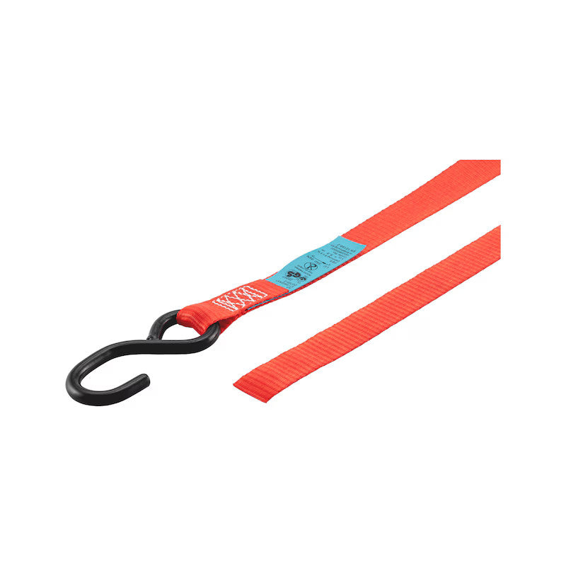 Ratchet strap/lashing strap, two-piece with S-hooks 25mm-6m (WÜRTH 5713922537)