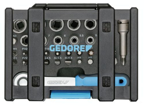 Bit dugókulcs készlet racsnis hajtókarral 1/4" (GEDORE 666-U-20)
