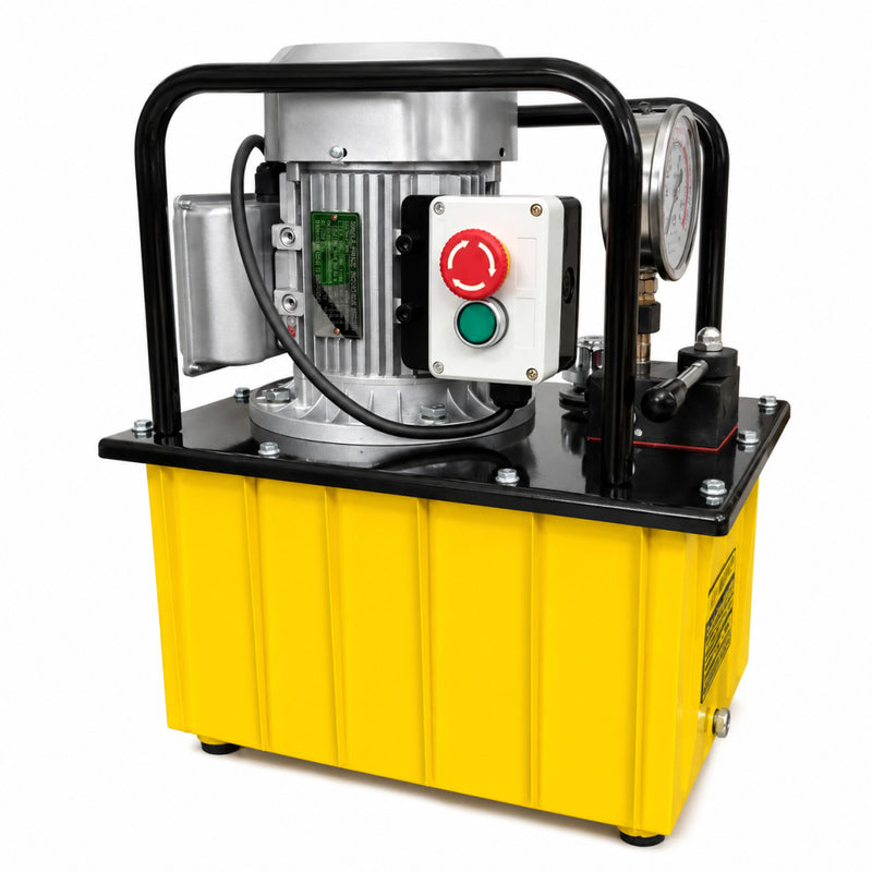 Egyszeres működésű elektromos hajtású tápegység (kéziszelepes 700Bar-0.75kW/220V-12L) (B-630C-220-1HP-12L)