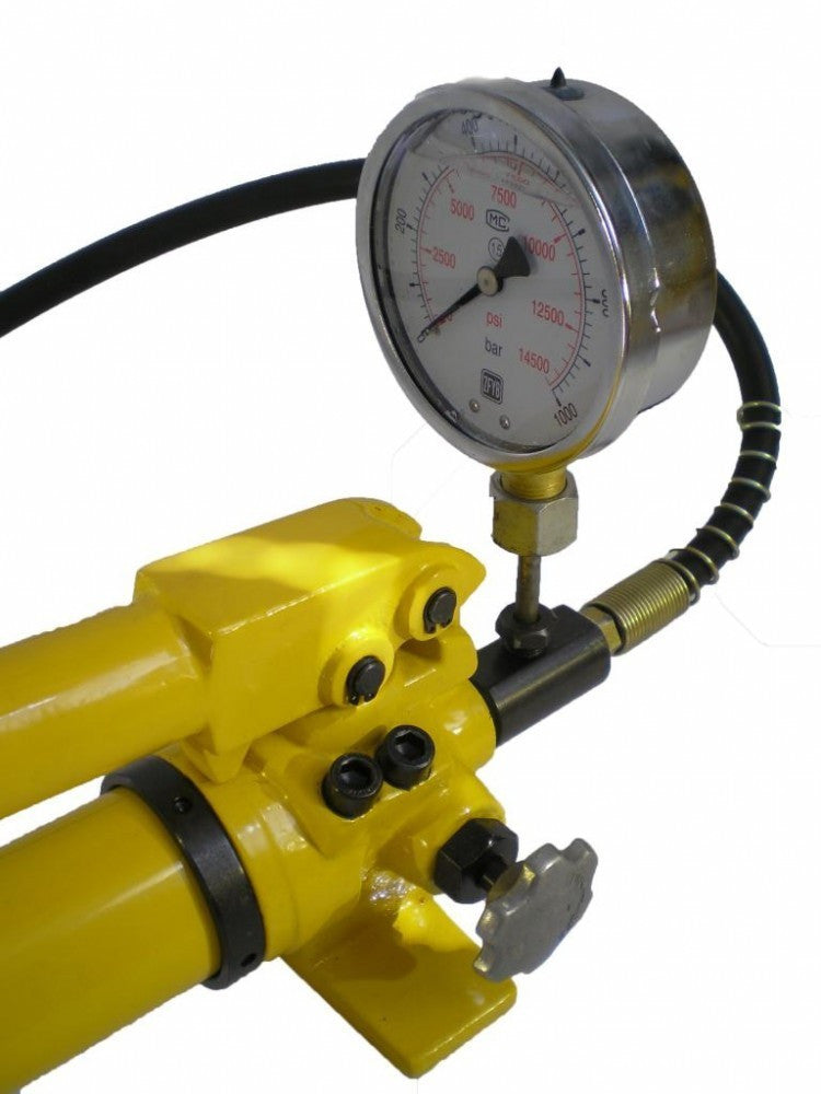 Hand-operated power supply with manometer, hydraulic pump (700Bar - 700cm3) (B-700B)