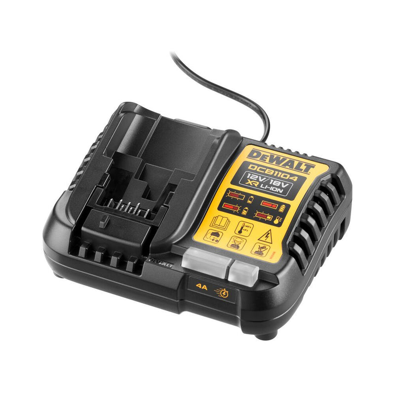 2x4Ah Akkumulátor + töltő, XR 18V (DeWALT DCB1104M2-QW)