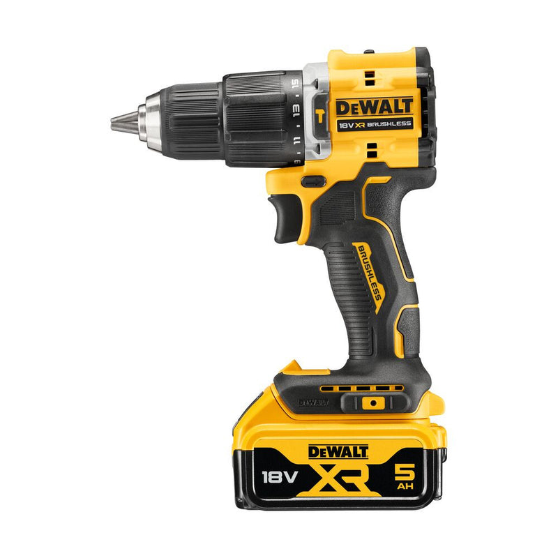 18V/2x5Ah XR Brushless Compact Drill Driver with Case (DeWALT DCD100YP2T-QW)