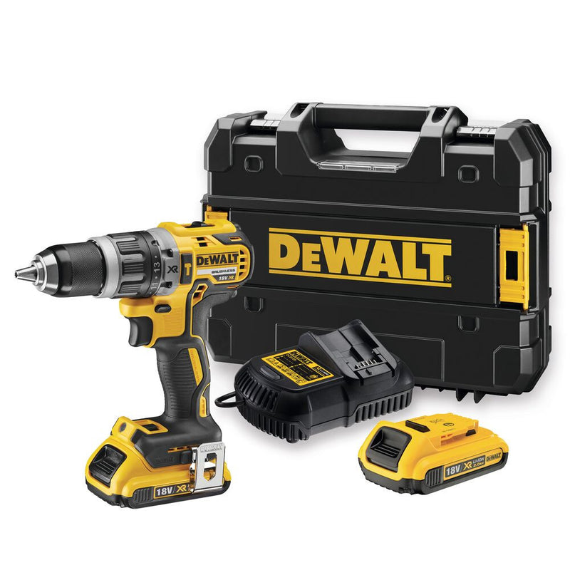 18V/2x2Ah XR Li-Ion kefe nélküli kompakt Akkus ütvefúró-csavarozó (DeWALT DCD796D2-QW)