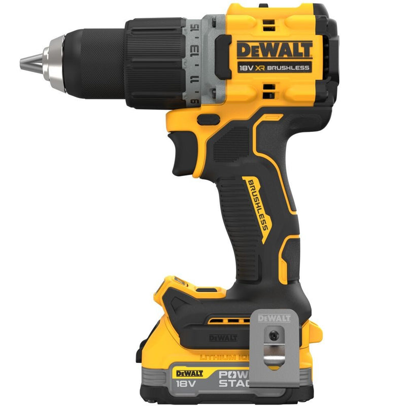 18V/1.7Ah XR PowerStack Akkus fúrócsavarozó+akku, töltő TSTAK kofferben (DeWALT DCD800E1T-QW)