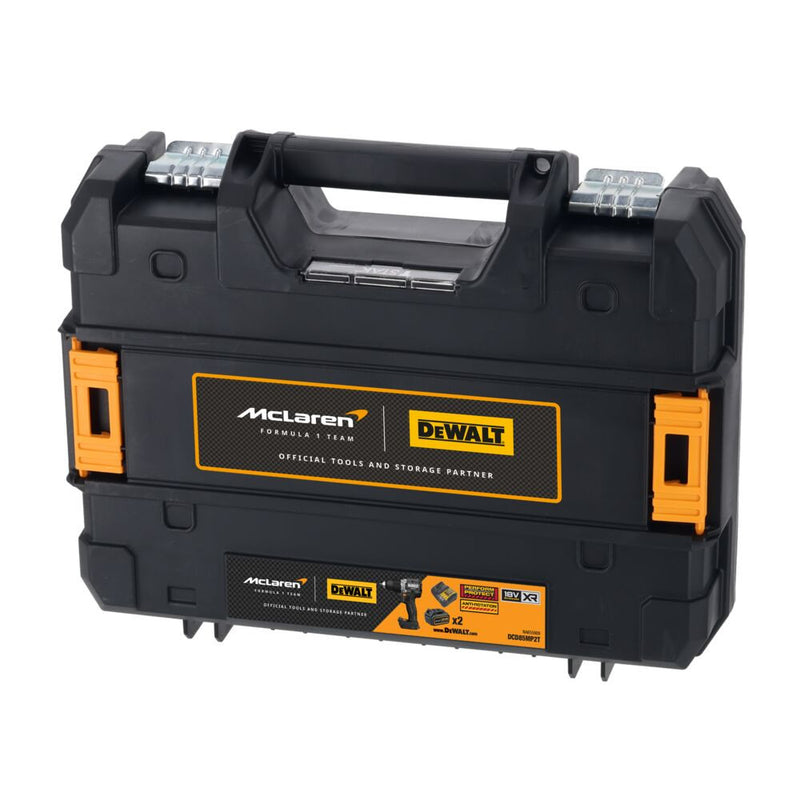 18V/2x5Ah XR McLaren ütvefúró-csavarozó akkuval és töltővel TSTAK kofferben (DeWALT DCD85MP2T-QW)