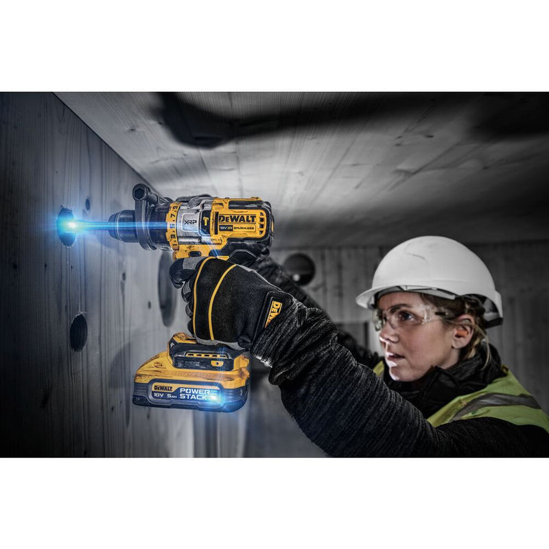 18V/2x5.0Ah Akkus ütvefúró POWERSTACK, töltővel TSTAK kofferban (DeWALT DCD999H2T-QW)