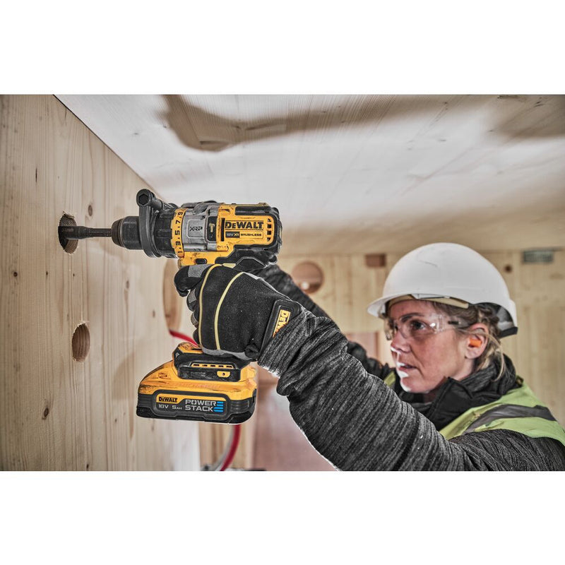 18V/2x5.0Ah Akkus ütvefúró POWERSTACK, töltővel TSTAK kofferban (DeWALT DCD999H2T-QW)
