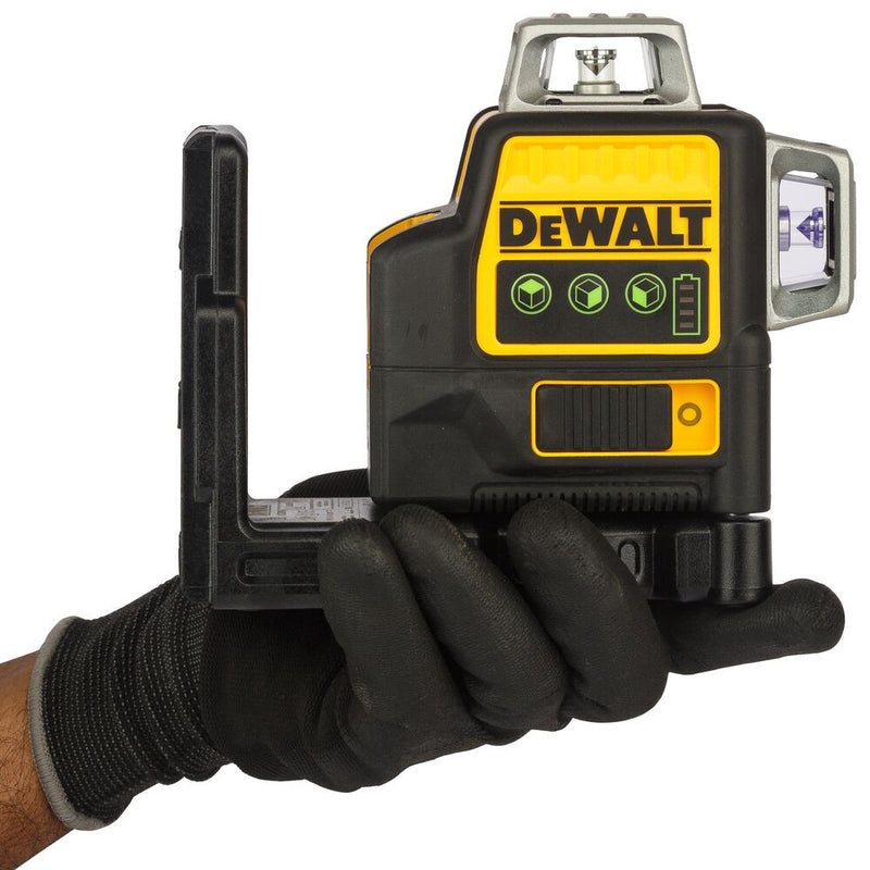 12V/1×2Ah Önszintező 3x360 1080 keresztlézer, töltő, koffer ZÖLD (DeWALT DCE089D1G-QW)