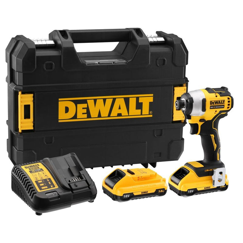 18V/2x3.0Ah XR Kefementes Ütvecsavarozó, koffer (DeWALT DCF809L2T-QW)