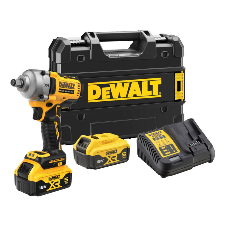 18V/2x5.0Ah Akkus Ütvecsavarozó 1/2", XR Li-Ion, TStak (DeWALT DCF891P2T-QW)