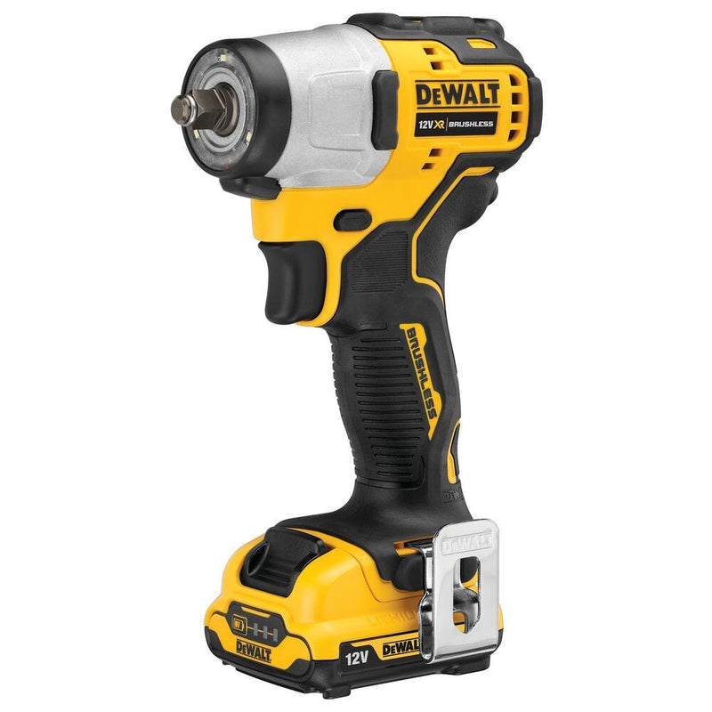 12V/2x2.0Ah Akkus, Kefementes 3/8"-os Ütvecsavarozógép, koffer (DeWALT DCF902D2-QW)