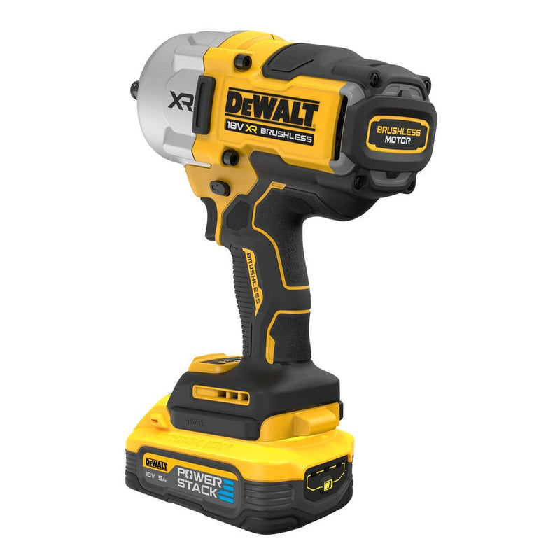 18V/2x5Ah Akkus, Kefementes 1/2"-os Ütvecsavarozó+koffer+töltő (DeWALT DCF961H2T-QW)