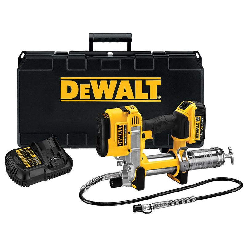 18V-os Akkumulátoros zsirzópisztoly, koffer (DeWALT DCGG571M1-QW)