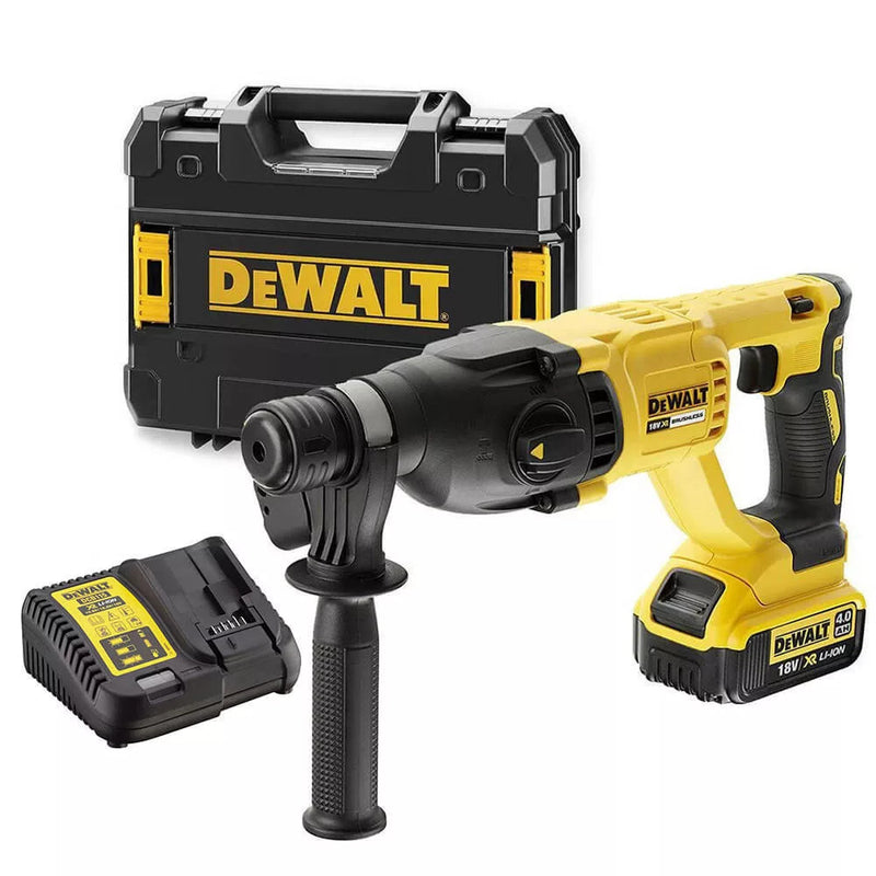 18V/4.0Ah Akkus XR SDS-PLUS Fúrókalapács, vésőkalapács, koffer (DeWALT DCH133M1-QW)