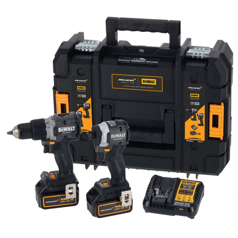 18V/2x5 Ah XR McLaren Gépszett akkuval, töltővel TSTAK kofferben (DeWALT DCK200MP2T-QW)