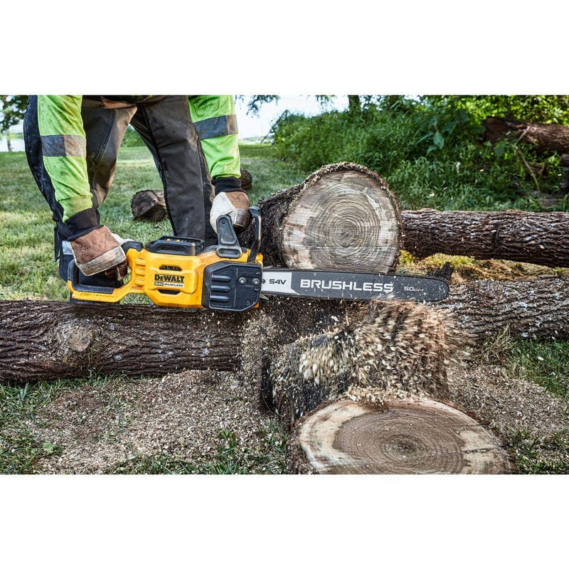 18V/5.0Ah 54V XR FLEXVOLT 50cm nagy teljesítményű akkumulátoros láncfűrész (DeWALT DCMCS575N-XJ)