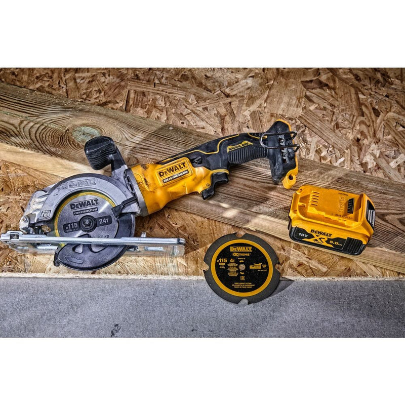 18V/2x5.0Ah Kézi körfűrész 115mm TSTAK kofferben (DeWALT DCS571P2-QW)