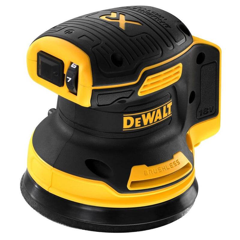18V Akkumulátoros excentercsiszoló akkumulátor és töltő nélkül (125mm) (DeWALT DCW210NT-XJ)