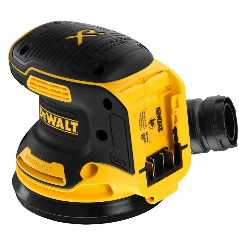 18V Akkumulátoros excentercsiszoló akkumulátor és töltő nélkül (125mm) (DeWALT DCW210NT-XJ)