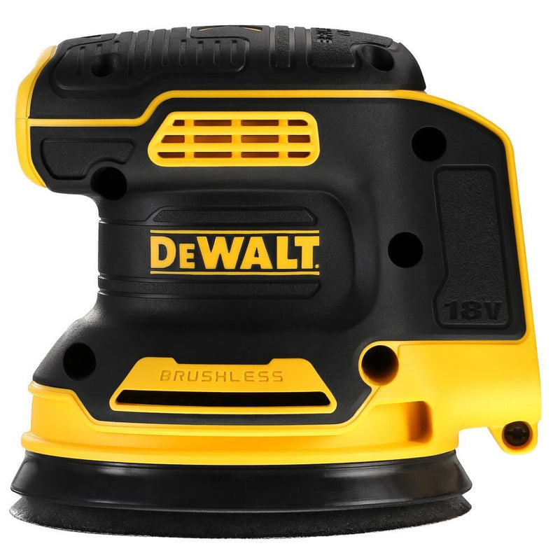 18V Akkumulátoros excentercsiszoló akkumulátor és töltő nélkül (125mm) (DeWALT DCW210NT-XJ)