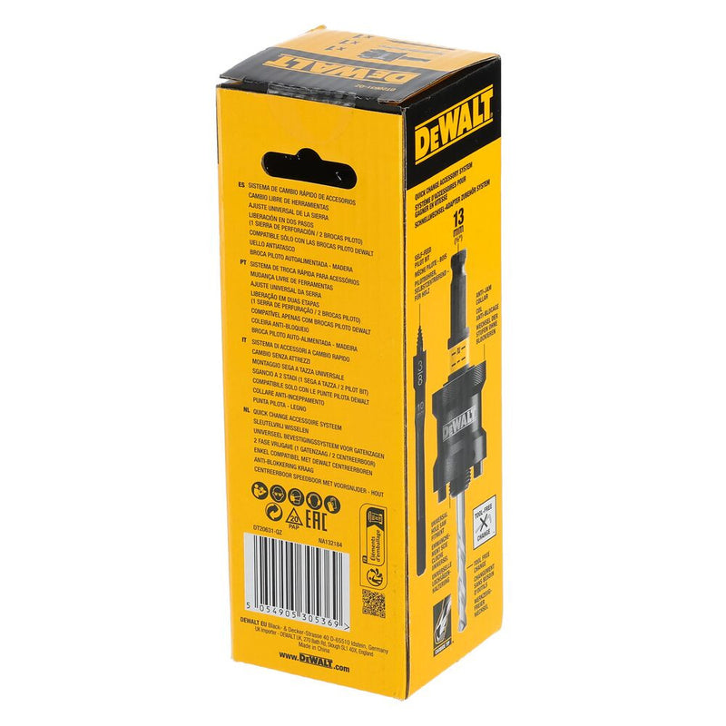 EXTREME Ø32 – 210 mm-es körkivágó felfogó laposfúróval (DeWALT DT20631-QZ)