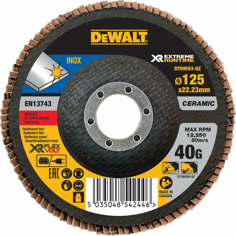 Lamellás csiszolókorong 125mmx22.23x40mm (DeWALT DT30602-QZ)